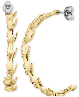 Medium Crocodile C-Hoop Earrings, 2" 