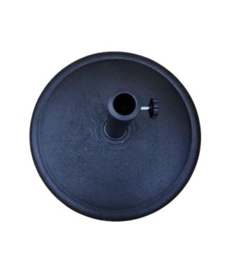 8.8 feet Outdoor Aluminum Patio Umbrella, Market Umbrella with 42 pounds Round Resin Umbrella Base