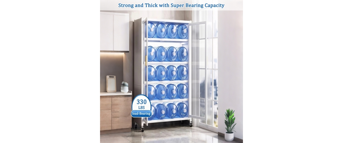 6 Tier Wire Shelving Unit, 6000 Lbs Nsf Height Adjustable Metal Garage Storage Shelves with Wheels, Heavy Duty Storage Wire Rack Metal Shelves