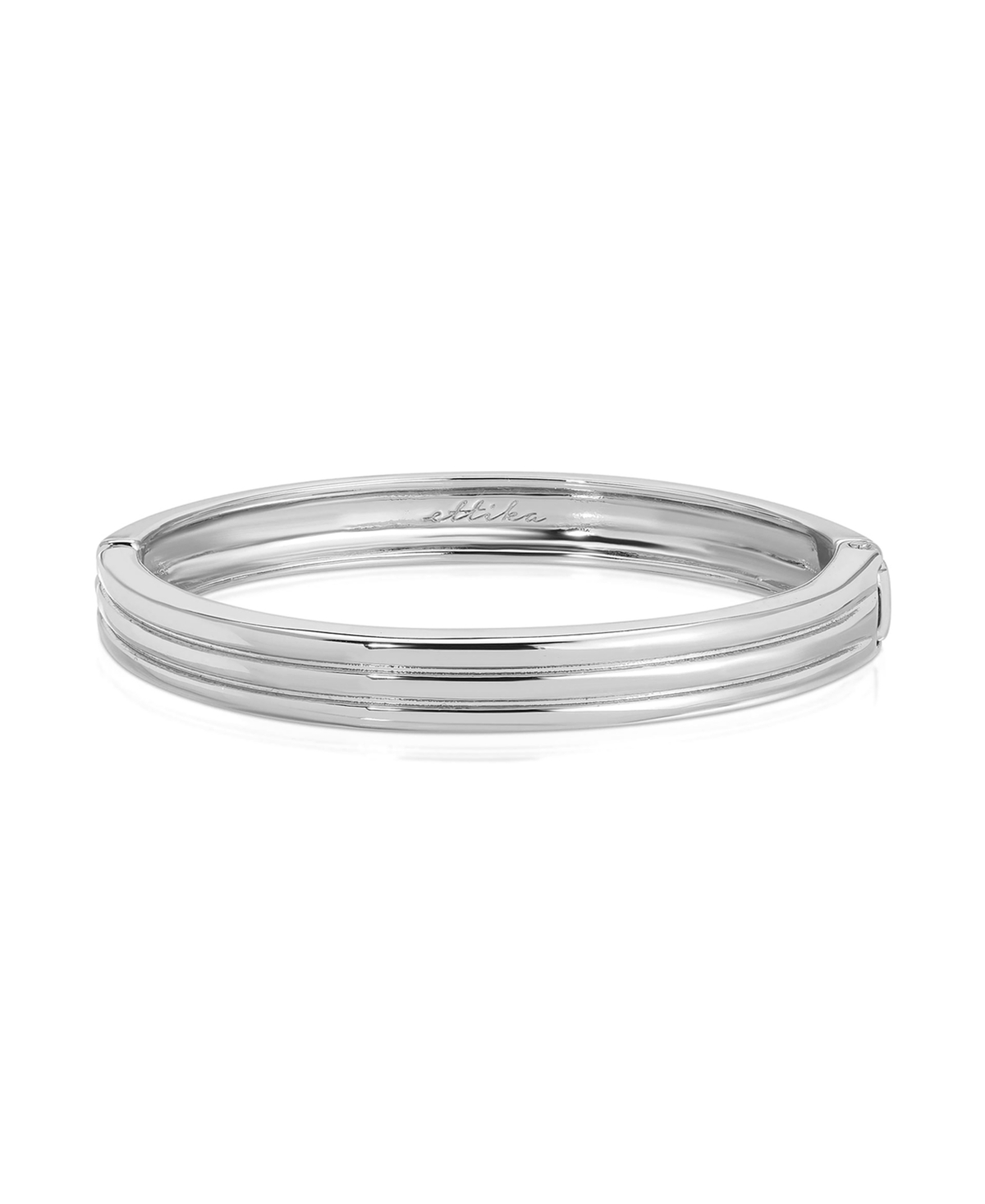Etched Stacking Bangle - Silver