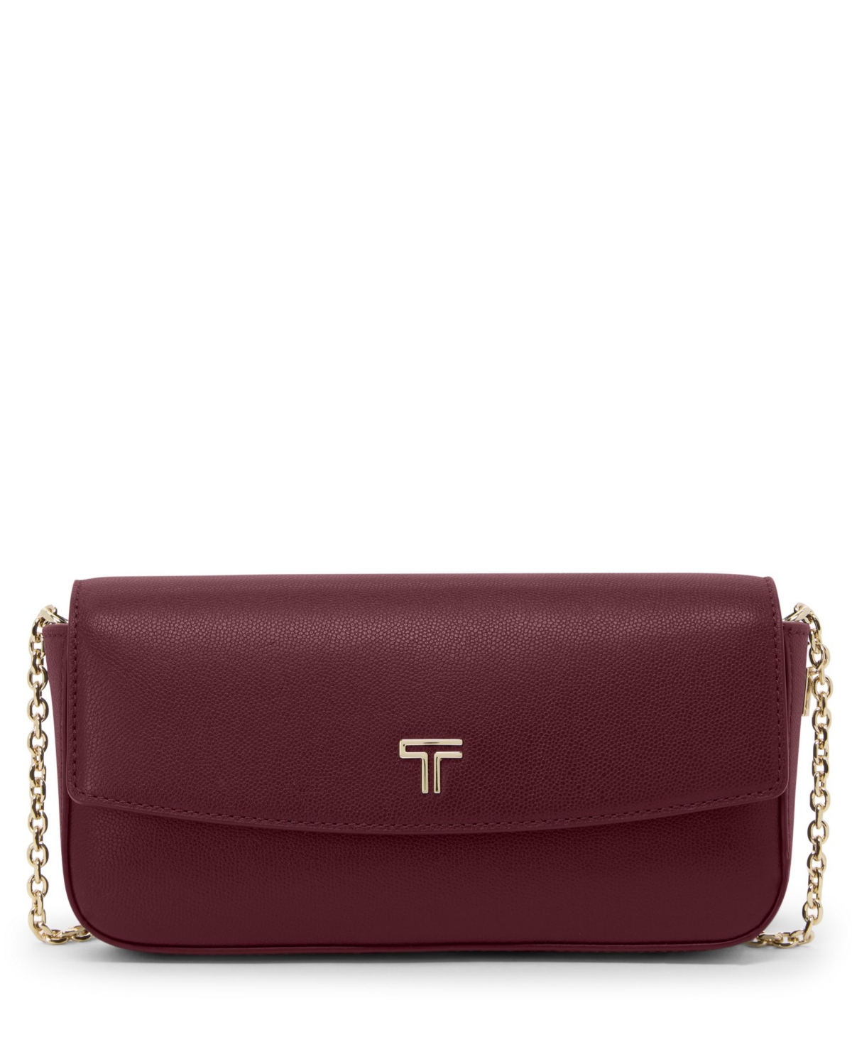 Tumi Belden Slg Wallet On Chain 8.25" Crossbody Bag In Burgundy