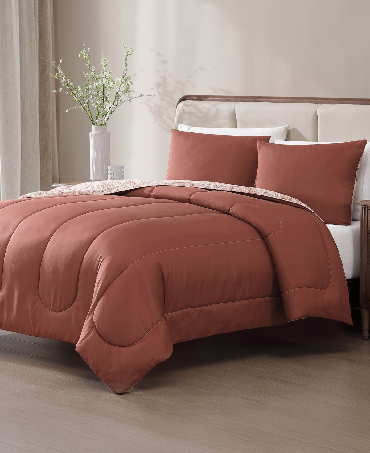 Hallmart Collectibles Faymont Medallion 3-pc. Comforter Set In Pink