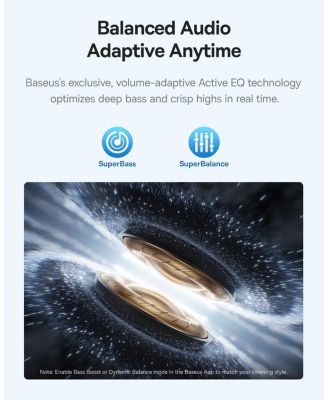 Bass BP1 Pro Noise Cancelling Wireless Earbuds, Real-Time Adaptive Noise Cancelling, Adaptive Active EQ, LDAC Hi-Res Sound, 6-Mic AI Clear Calls, 55H Playtime, IP55 Waterproof, Bluetooth 6.0,White