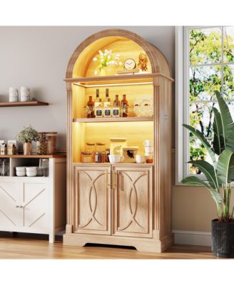 71-inch storage cabinet with adjustable shelves and three-color sensor LED lights.