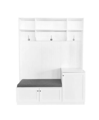 Hall Tree with Bench Cushion Coat Rack