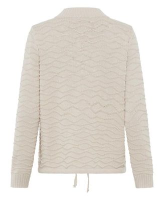 Women's Novelty Stitch Zip Front Cardigan