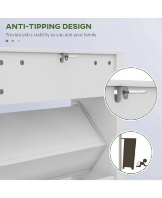 Shoe Storage Cabinet with 2 Flip Drawers for 8 Pairs of Shoes