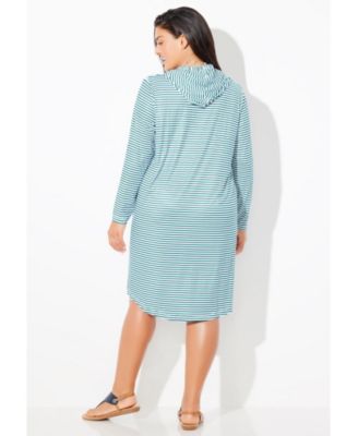 Women's Pack and Go Wrinkle-Resistant Cover Up Hoodie Dress