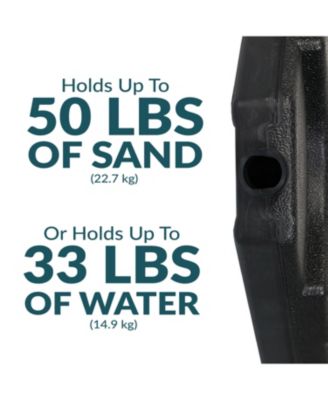 10' Outdoor Steel Offset Cantilever Pool Patio Umbrella with Square Base Set