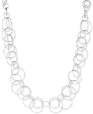 image of Anne Klein Bubble-Style Open Link Collar Necklace