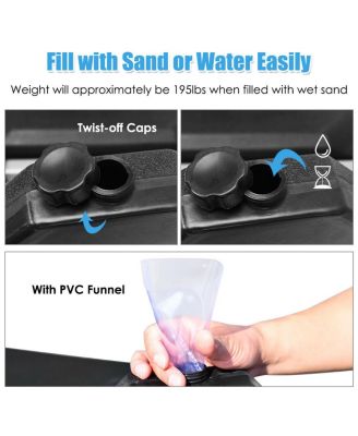 4PCS Patio Cantilever Offset Umbrella Base Sand/Water Filled