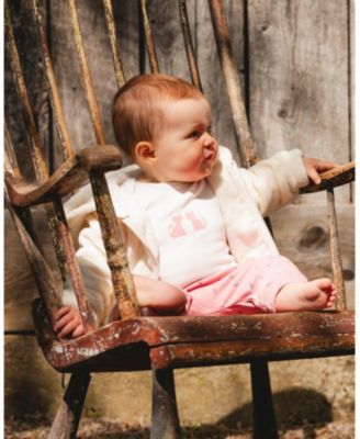 Baby Girl Plush Hooded Jacket Off White - Baby