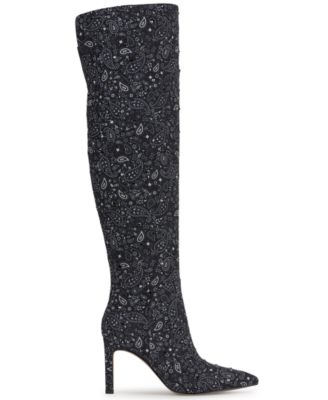 Women's Earon Bandana Over-The-Knee Stiletto Dress Boots