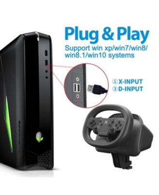 Wireless 270&deg; Racing Steering Wheel for PS4, PC, Nintendo Switch, PS3, iOS, Android – Dual Vibration Motors, Wireless Bluetooth Connection, Customizable Control