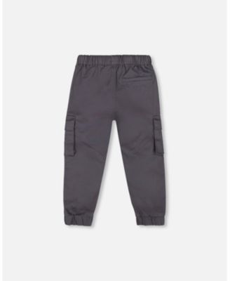 Boy Twill Jogger Cargo Pants Dark Gray - Toddler|Child