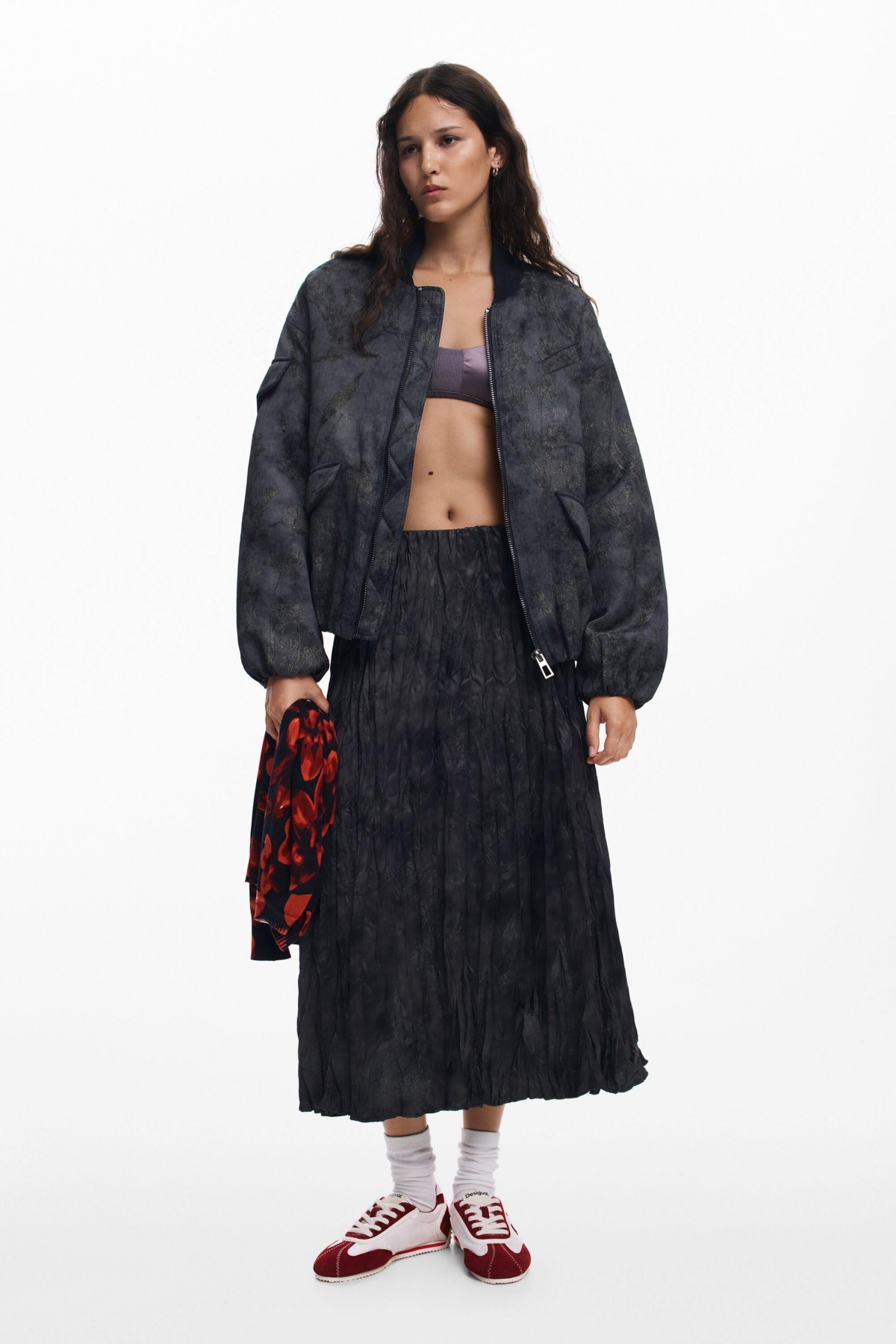 Desigual Women's Pleated midi skirt