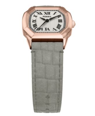 Women's Harlow Three-Hand Gray Croco Leather Watch, 27mm