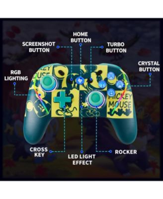 Wireless Switch 2 Controller for Nintendo Switch/Lite/OLED, Mouse Touch Back Buttons, Turbo, 6-Axis Gyro, Programmable, Wake Function