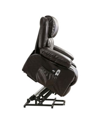 Power Electric massage lift lounge chair, suitable for the elderly, with heating and vibration functions,Fleece leather with USB, can be used for lying down. BROWN