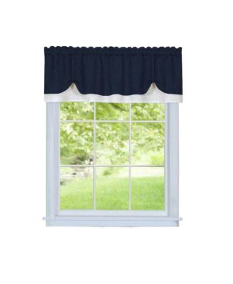 Country Farmhouse Flax Linen Tie Up Window Valance - 58 in. W x 14 in. L