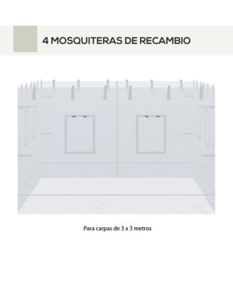 Mesh Sidewalls for 10' x 10' Canopy Tent with 6 Windows,