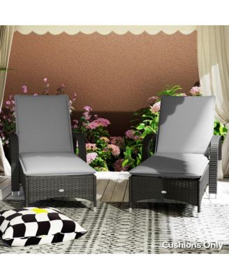 2PCS Chaise Lounge Chair Cushion, 76" x 23"