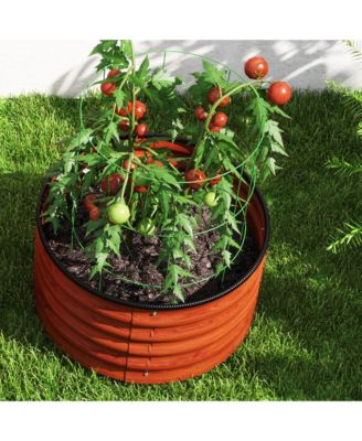 Raised Garden Beds Set of 2 Galvanized Metal Planter Boxes