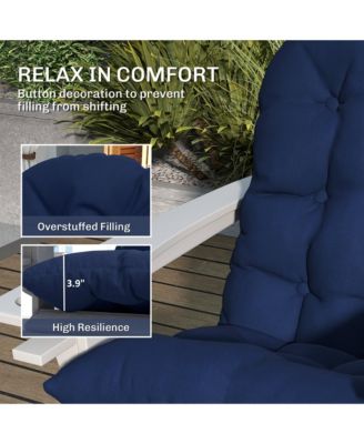 2 PCS Adirondack Cushions, Tufted High Back Patio Chair Cushions