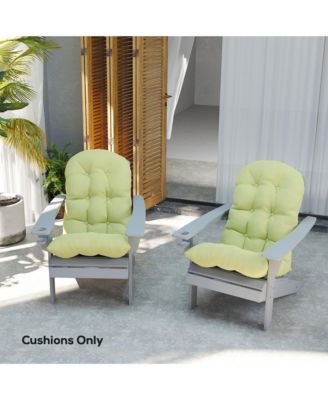 2 PCS Adirondack Cushions, Tufted High Back Patio Chair Cushions