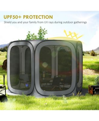 11ft Pop Up Screen Tent, UPF50+ Camping Gazebo w/ Carry Bag,