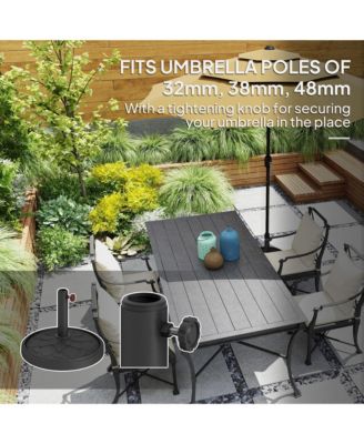 Round Patio Umbrella Base, 26 lbs Resin Umbrella Sd,