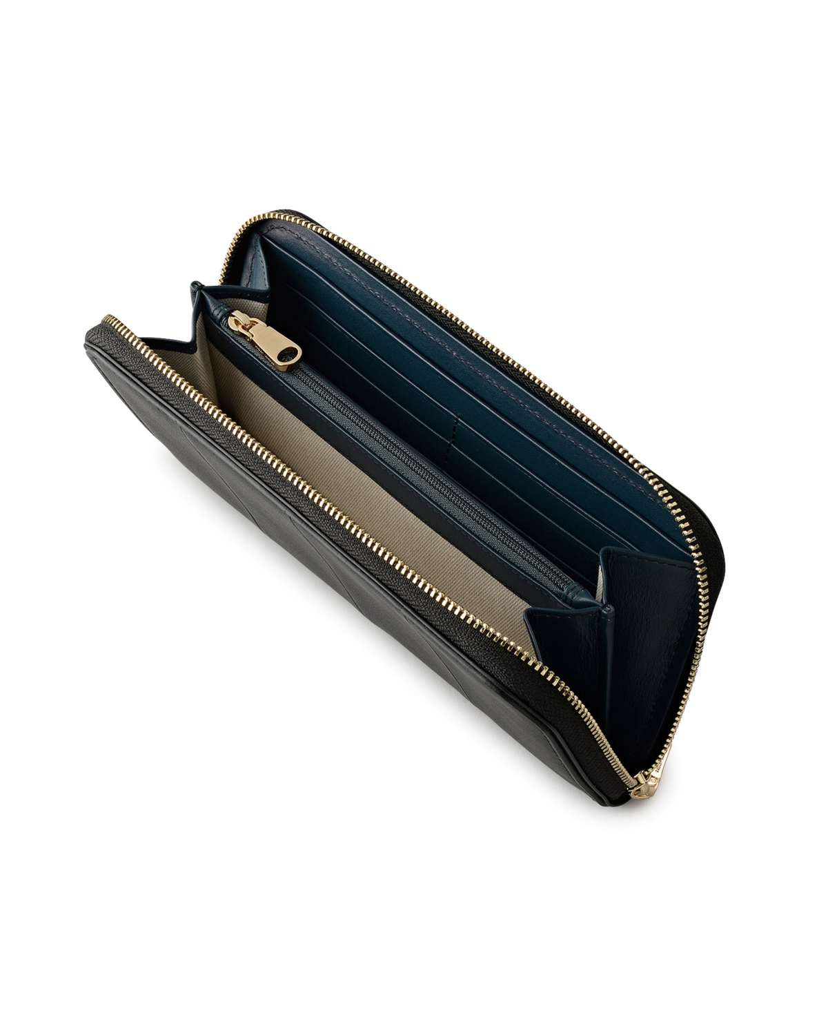 Radley London York Mews Patchwork Small Zip Around Wallet In Black
