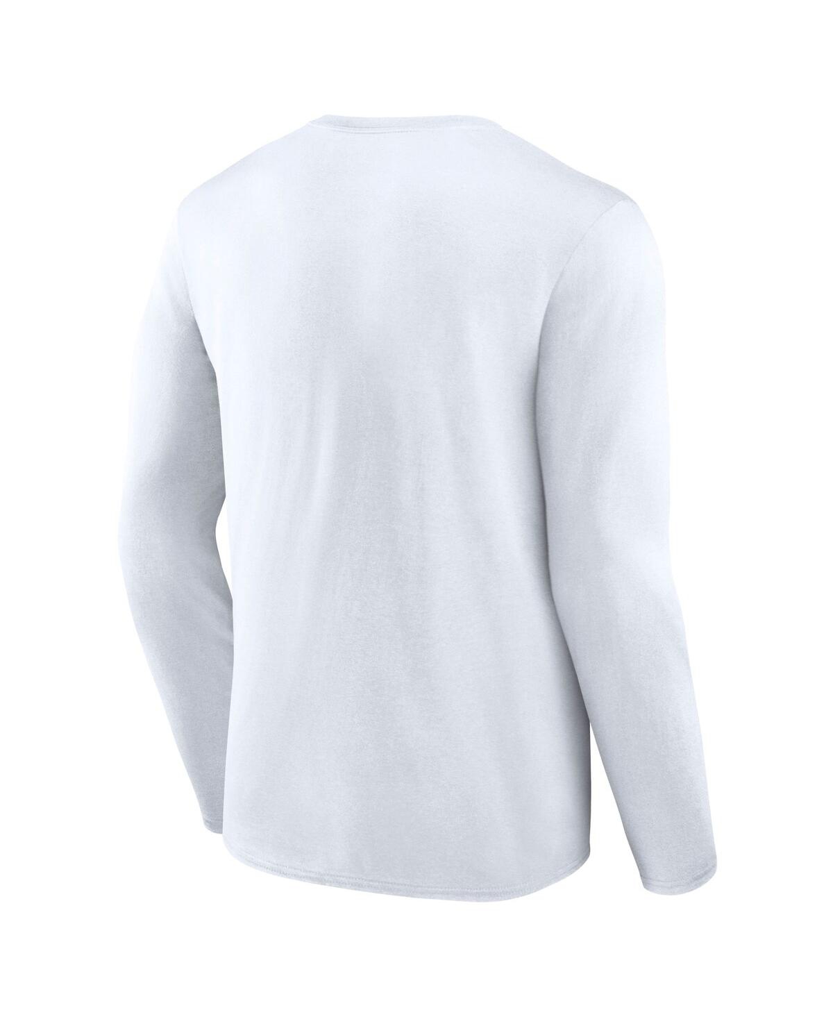 Fanatics Men's White Tampa Bay Rays Press Box Long Sleeve T-shirt In White