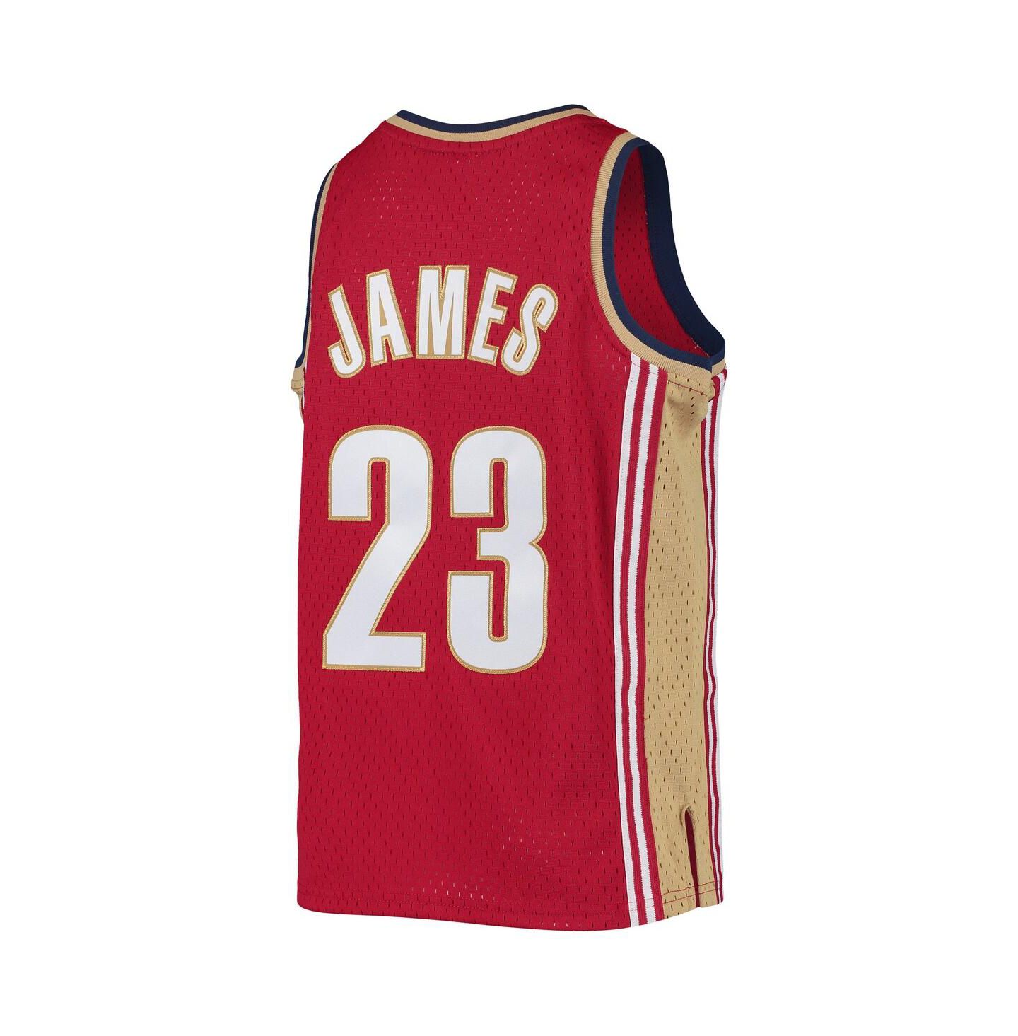 Детский топ Mitchell & Ness LeBron James Wine Cleveland Cavaliers 2003-04 Hardwood Classics Swingman Jersey — фото 3