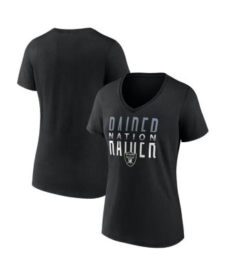 Fanatics - Women's Black Las Vegas Raiders Back Home Again V-Neck T-Shirt