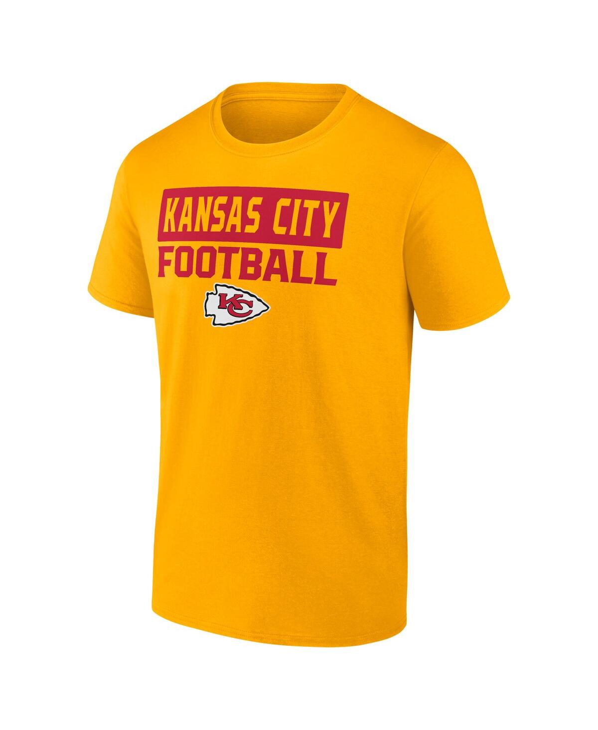 Fanatics Men's Gold Kansas City Chiefs Serve T-shirt In Yellow