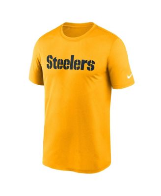 Men's Gold Pittsburgh Steelers Primetime Legend Wordmark Performance T-Shirt