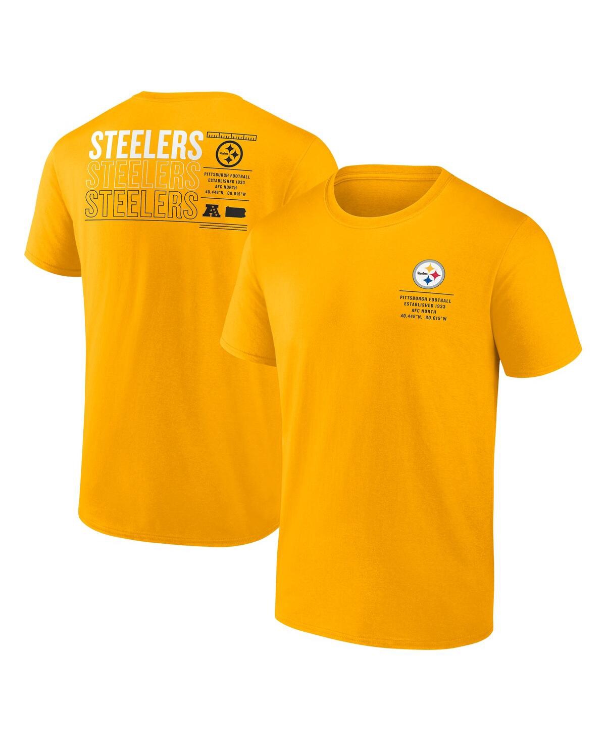 Men's Gold Pittsburgh Steelers Repeat Stats T-Shirt - Gold