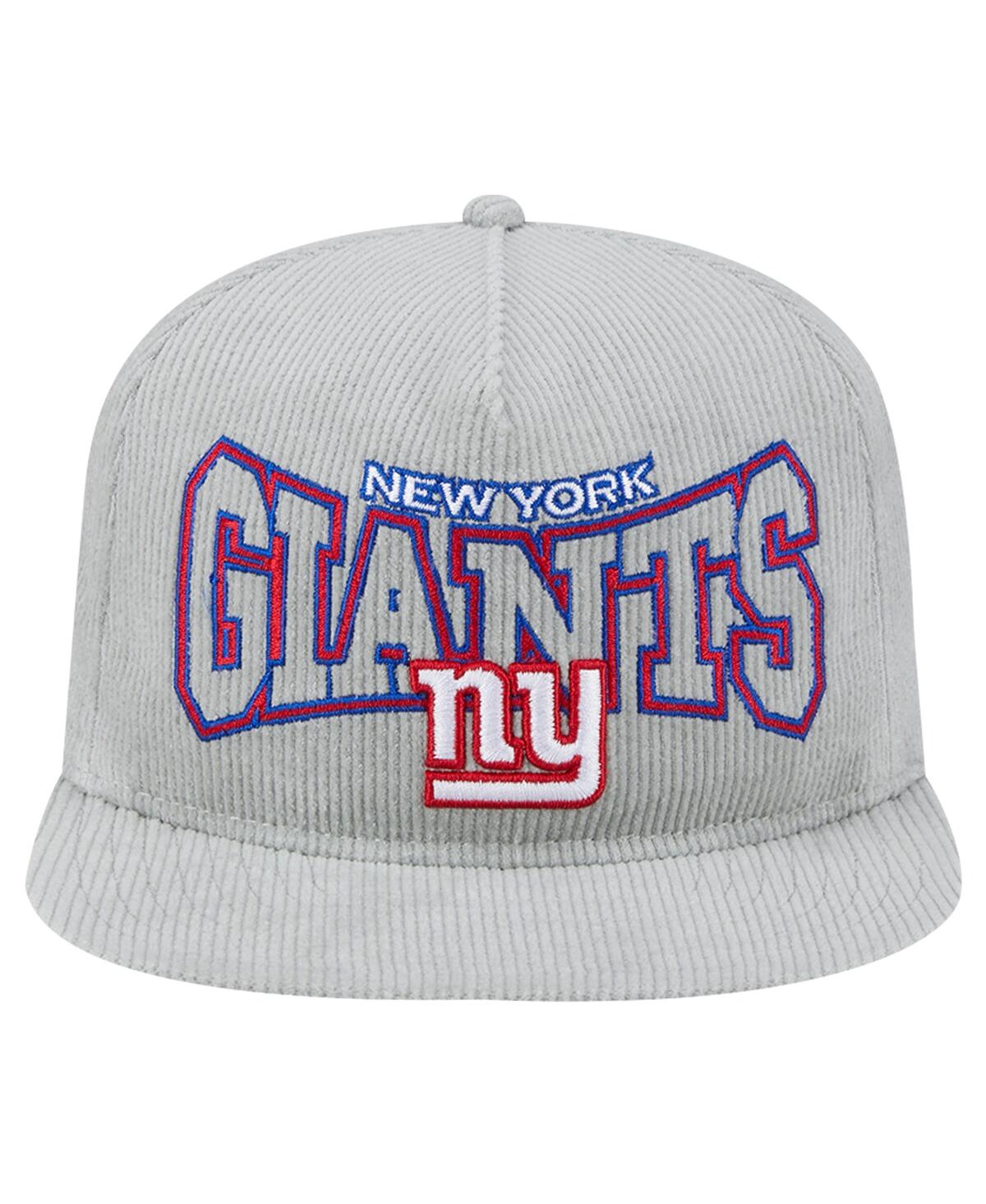New Era Men's Gray New York Giants Corduroy Golfer Adjustable Hat In Gray