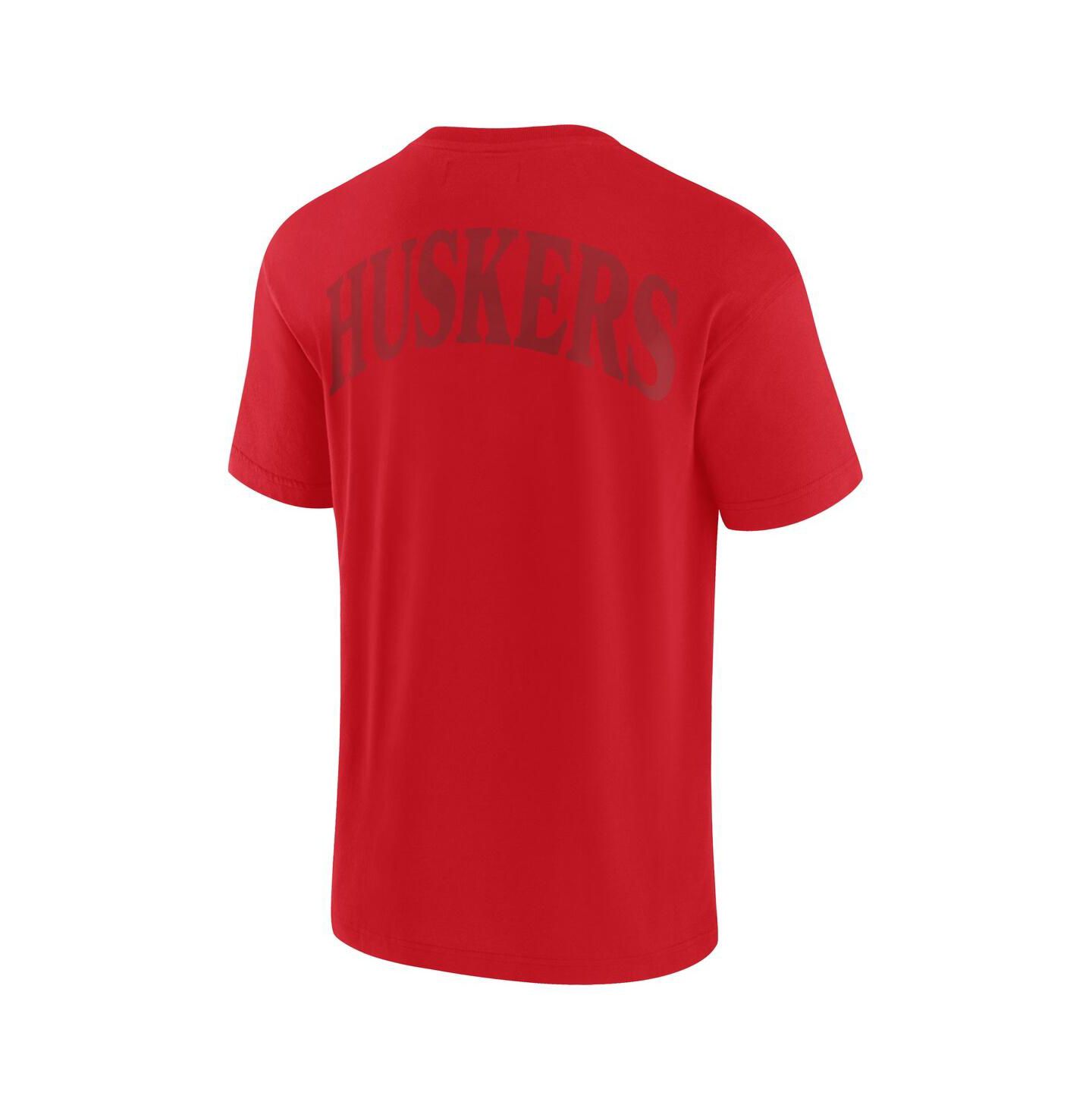 Мужская футболка Fanatics Scarlet Nebraska Huskers Iconic — фото 3