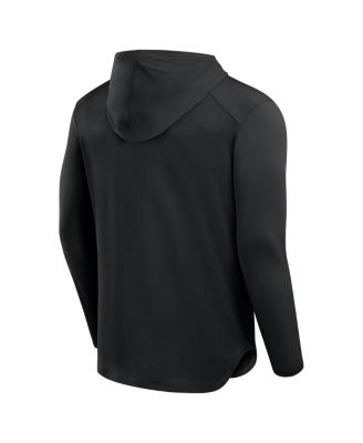 Men's Black Las Vegas Raiders Front Office Power Mono Long Sleeve Hoodie T-Shirt