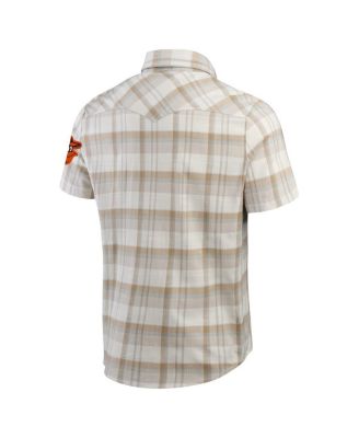 Darius Rucker Collection by Men's Gray Baltimore Orioles Plaid Full-Snap Shirt