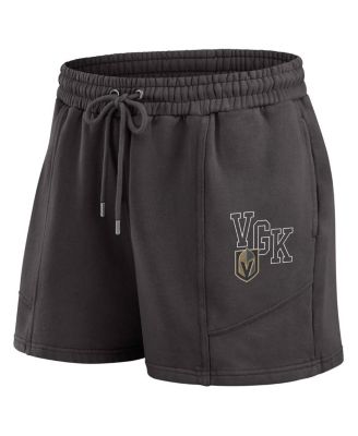 Women's 2-Piece Black Vegas Golden Knights Washed Fleece Sweatshirt and Shorts Lounge Set