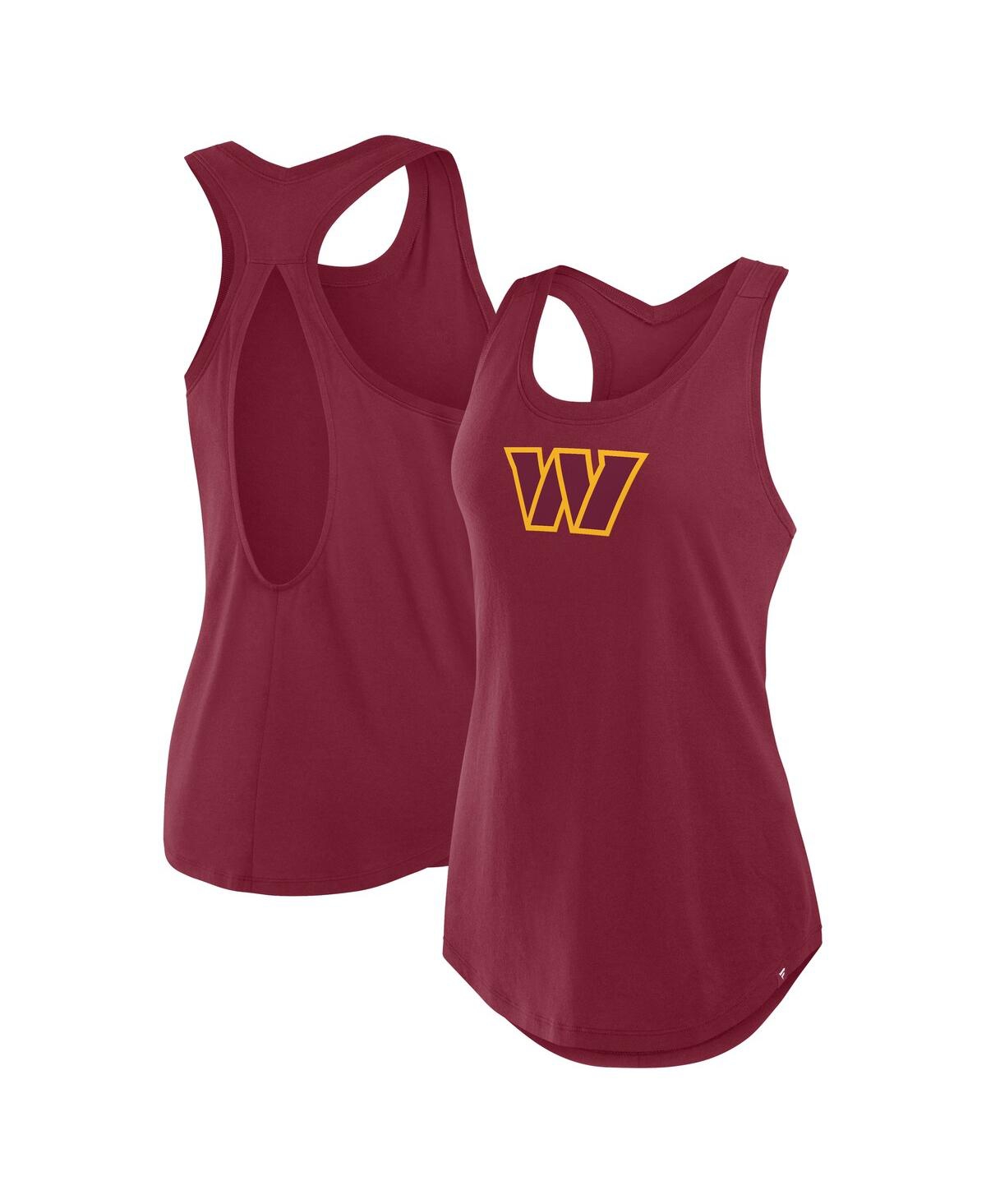 Women's Burgundy Washington Commanders Iron Fan Tank Top - Burgundy