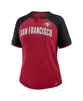 Women's Scarlet/Black San Francisco 49ers Height Advantage T-Shirt