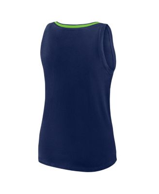 Women's College Navy Seattle Seahawks Stellar Win V-Neck Tank Top