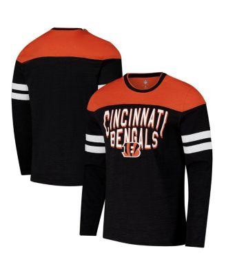G-III Sports by Carl Banks - Men's Black/Orange Cincinnati Bengals Adaptive Hail Mary Long Sleeve T-Shirt