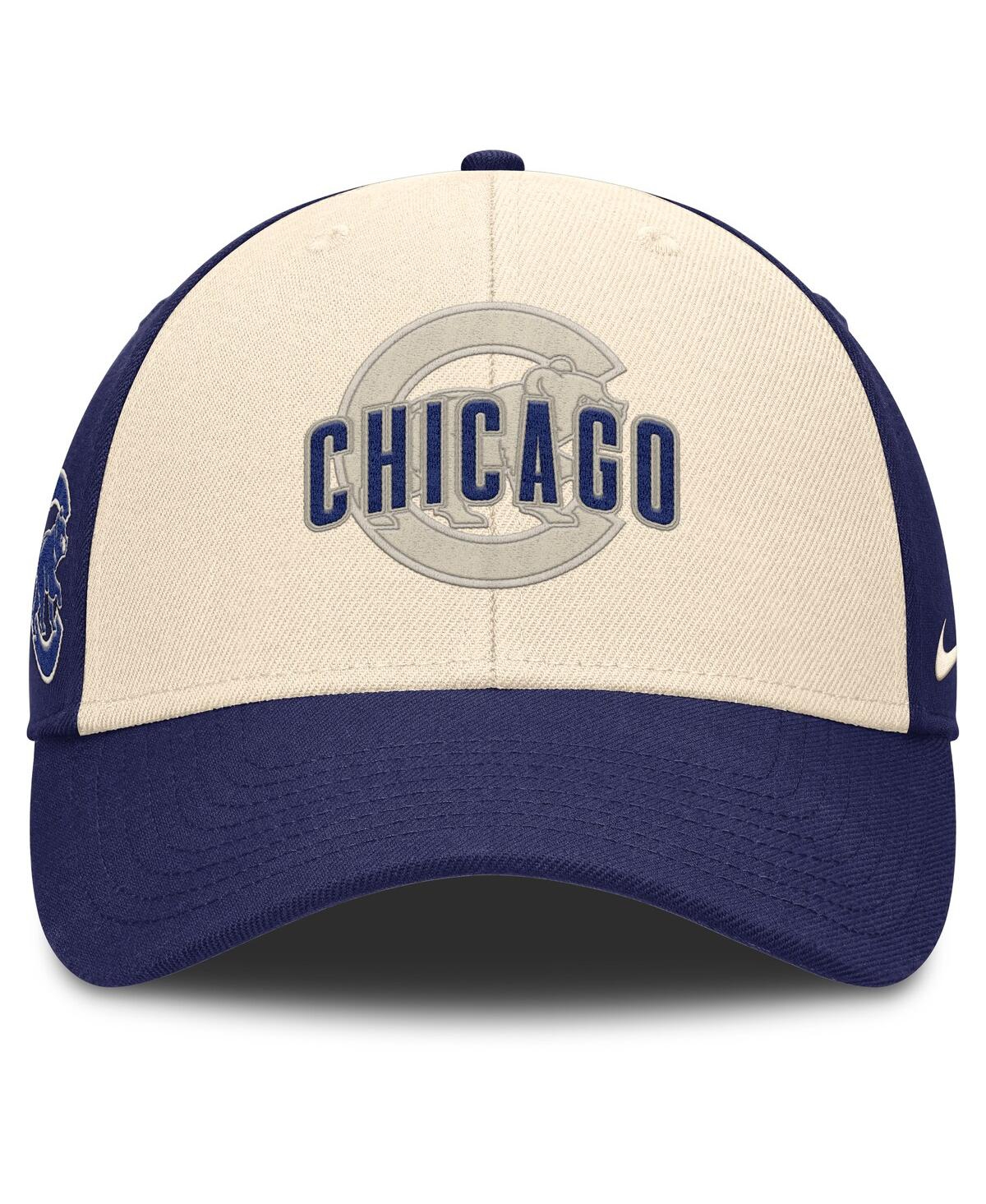 Nike Men's Royal/natural Chicago Cubs Statement Club Performance Adjustable Hat In Multi