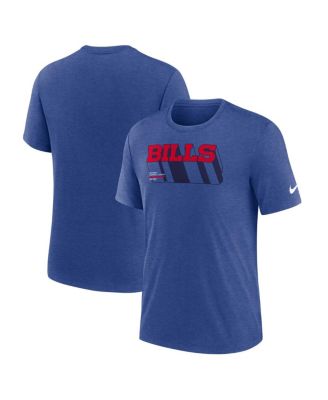 Nike - Men's Heather Royal Buffalo Bills Long Pass Tri-Blend T-Shirt