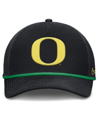 Men's Black Oregon Ducks Rise Primetime Trucker Adjustable Hat